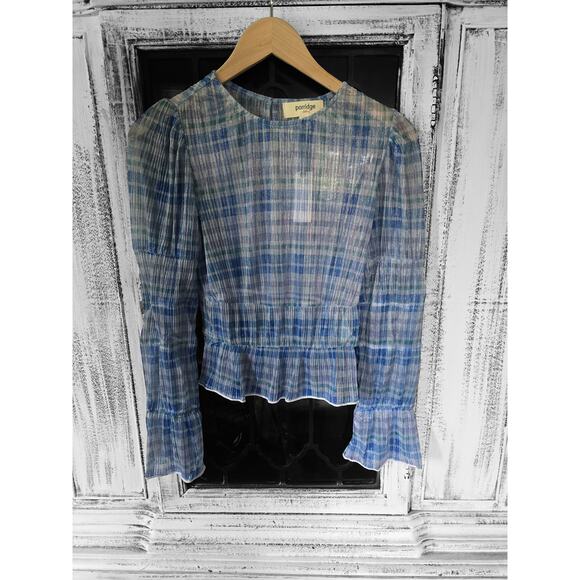 Anthropologie Porridge Long-Sleeve Sheer Top - New XS - Picture 4 of 4